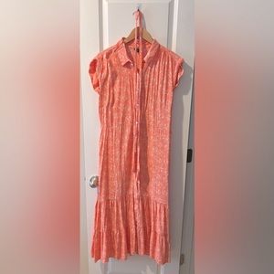 Ann Taylor Orange/pink dress. Size 12